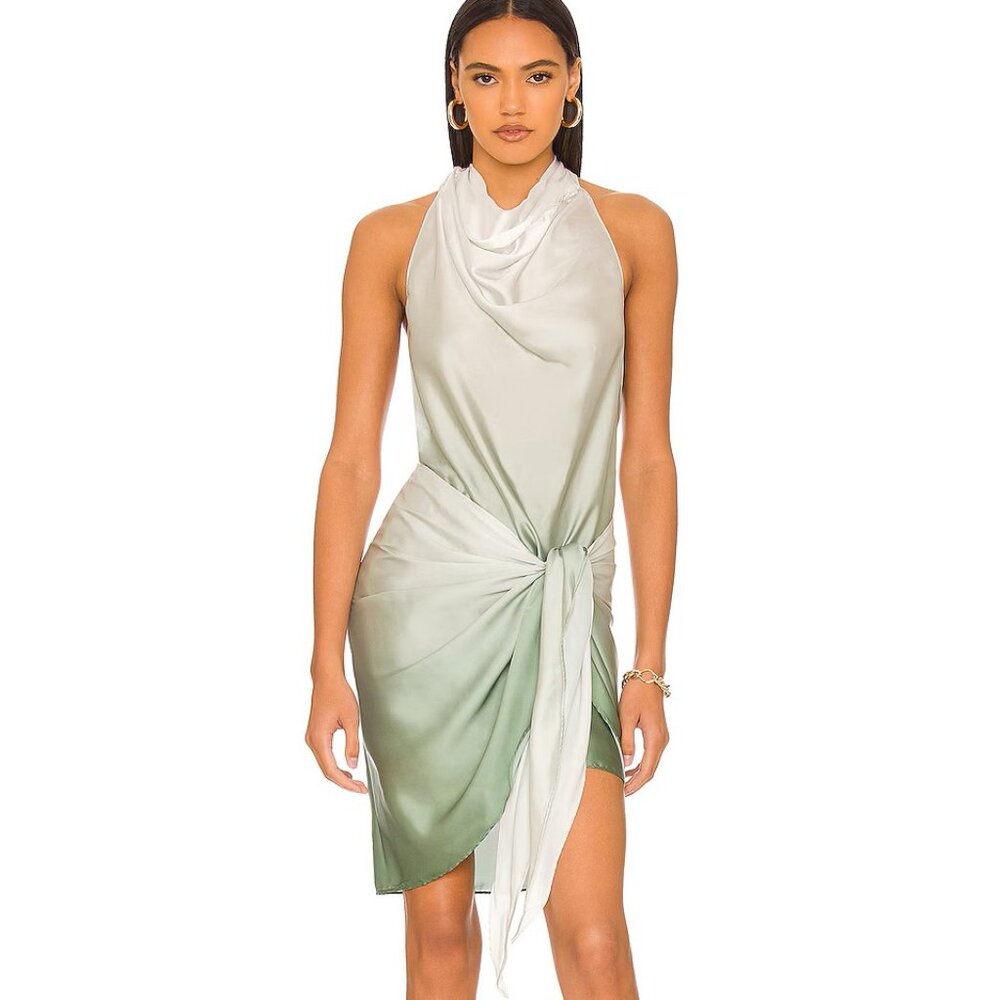 NWT BAOBAB PROVIDENCIA DRESS Green White Halter size small
